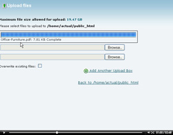 cpanel file manager upload